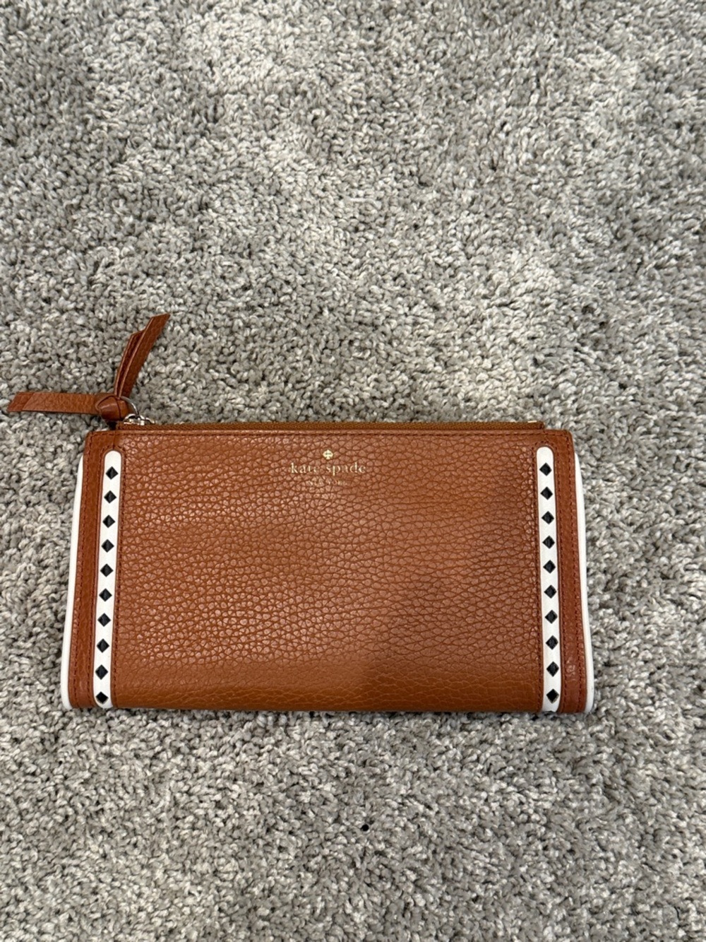 kate spade Brown Leather Zip Wallet